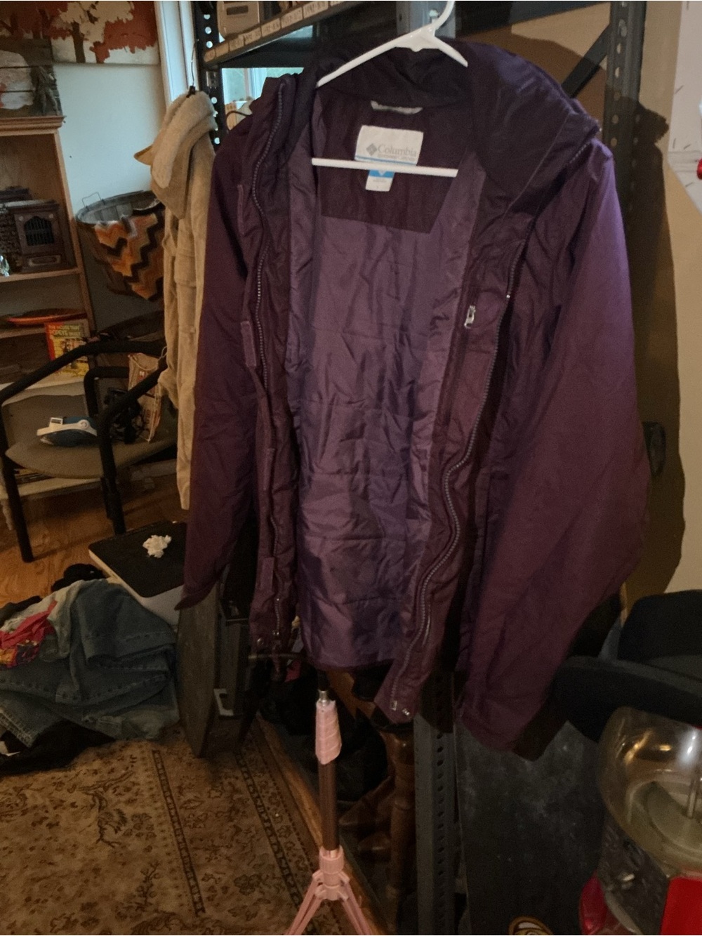 Columbia Women's Deep Purple Hooded Shell Jacket